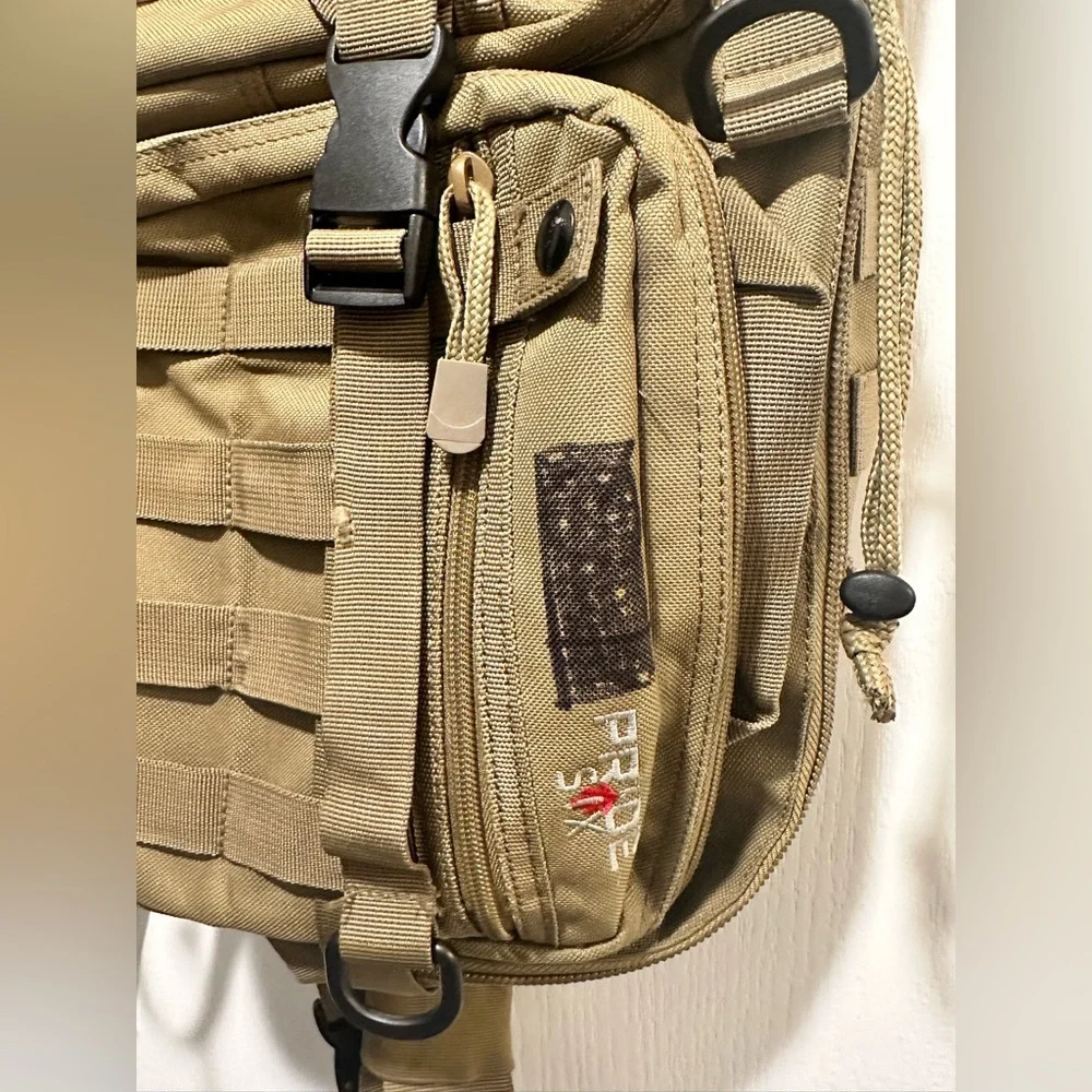 Pride Six Tactical Tan Lite Force Tactical Sling Backpack